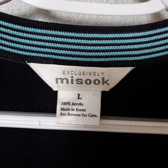 MISOOK Open Cardigan Sz L  Preppy Career Office Sweater Blazer - Picture 4 of 8